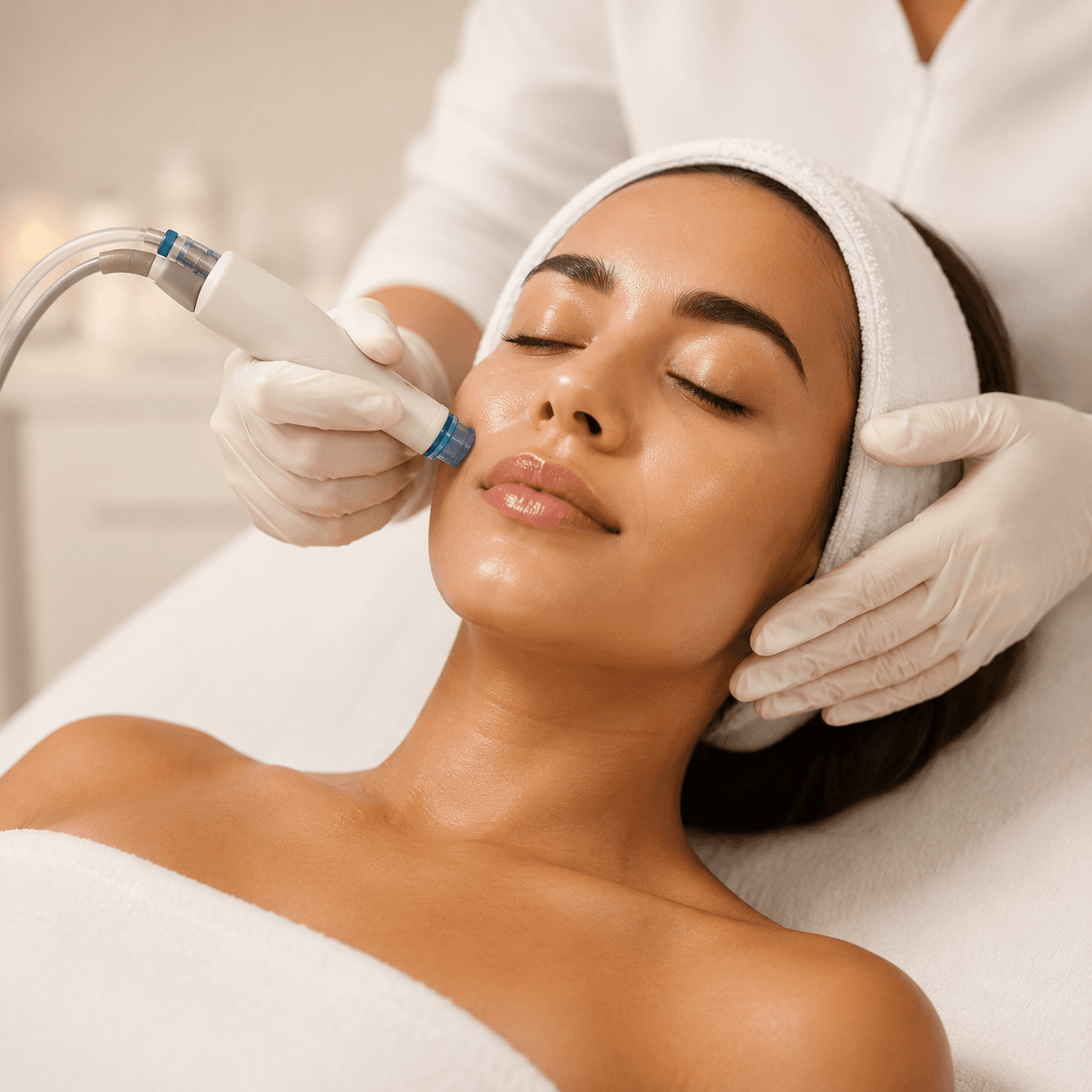 Conceptual HydraFacial treatment imagery