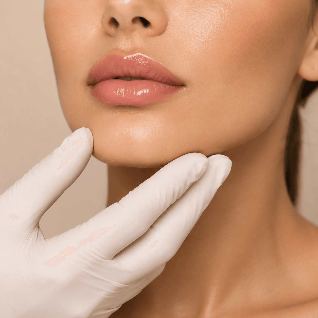 Conceptual close-up for lip consultation